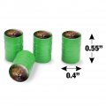 Leopard Hunting Valve Stem Caps For Tire Rim Wheel Aluminum Green
