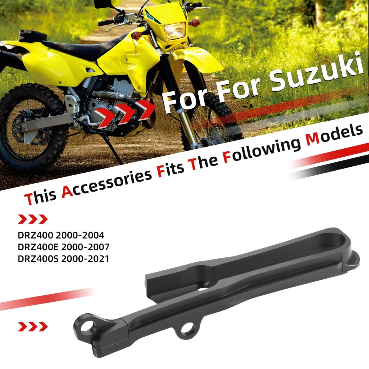 Swingarm Chain Slider Buffer Guide For Suzuki Drz400 2000 2004 Drz400e 2007 Drz400s 2021 Part Number 61273-29f00