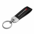 Ipick Image 100 Real Carbon Fiber Leather Strap Key Chain With Black Stitching For Dodge
