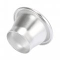 X Autohaux 2 5 Inch Neck Aluminum Bellmouth Velocity Stack Adapter Air Intake Turbo Horn Inlet Decorative Cover Silver Tone