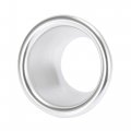 X Autohaux 2 5 Inch Neck Aluminum Bellmouth Velocity Stack Adapter Air Intake Turbo Horn Inlet Decorative Cover Silver Tone