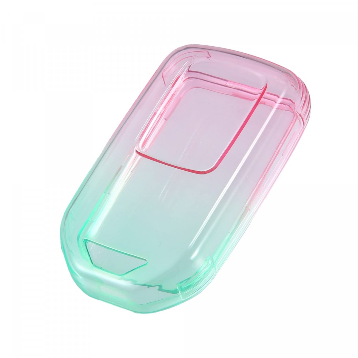 1 Pcs Key Fob Remote Control Cover Case Full Protection Tpu Shell For Honda Accord Cyan And Rose Red Gradient