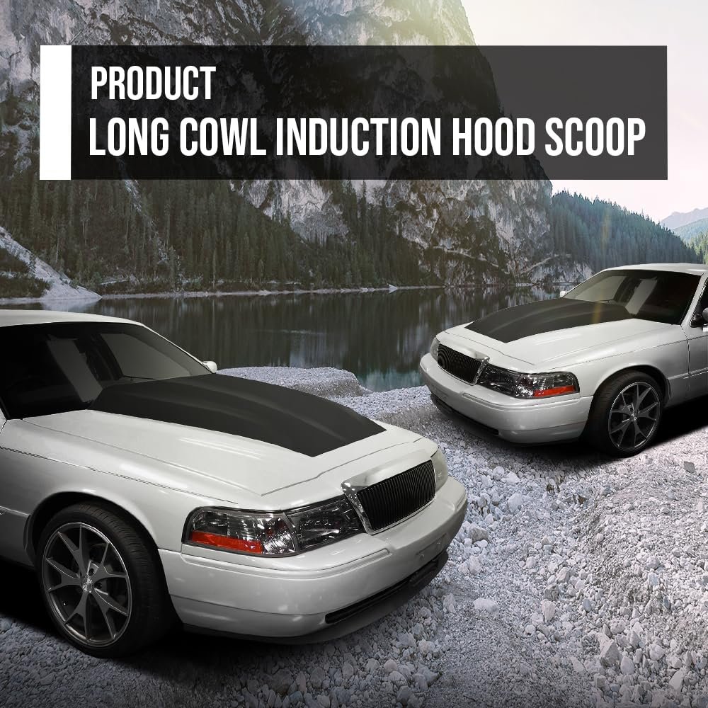 Cowl Induction Hood Scoop 38 L X 4 A H 27 W- Black Abs