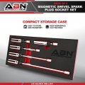 Abn Spark Plug Socket Kit 5 Piece 360-degree Magnetic Swivel 3 8 Drive 6-point And 12-point Ignition Starter Remover Tools