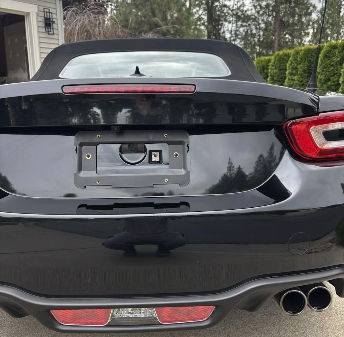 Rear License Pte Mount Fme Tag Bracket For Fiat 124 Spider 2017-2020 A Holder Set With X4 Bolts X2 Screws A Holes The Are 9