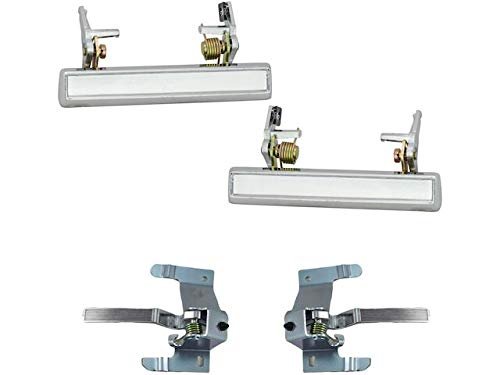 Exterior And Interior Door Handle Set 4 Piece Chrome For 1978-1987 Chevy El Camino