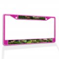 Fastasticdeals Metal Insert License Plate Frame Angry Tyrannosaurus Dino Weatherproof Car Accessories Hot Pink 2 Holes Solid 