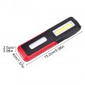 Led Worklight Flashlight Cob Rechargeable Lights Water-resistant Inspection Work Light Torch Red