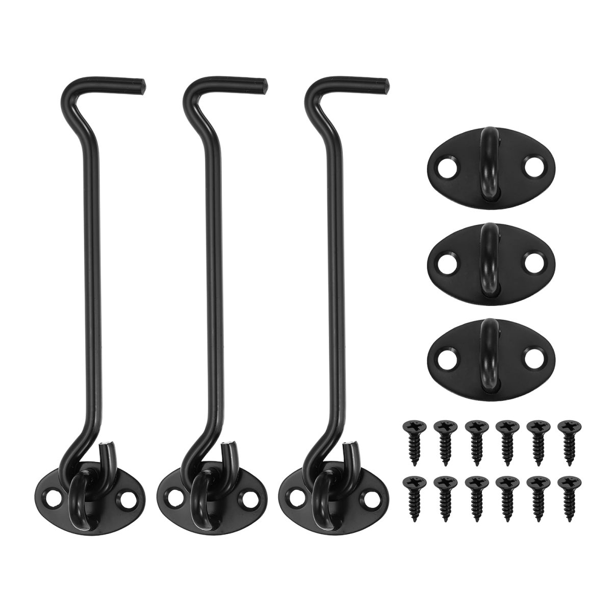 3pcs Hook And Eye Latch 6 1 Stainless Steel Door Lock Gate Rust-resistant Sliding Latches With Screws For Doors Window Fence