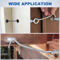 3pcs Hook And Eye Latch 6 1 Stainless Steel Door Lock Gate Rust-resistant Sliding Latches With Screws For Doors Window Fence
