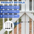 3pcs Hook And Eye Latch 6 1 Stainless Steel Door Lock Gate Rust-resistant Sliding Latches With Screws For Doors Window Fence