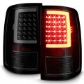 Akkon For 2009-18 Dodge Ram 1500 2010-18 2500 3500 Black Smoked Led Tube Tail Lights Lamps Pair Housing Set 