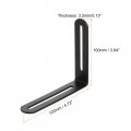 Uxcell 2pcs Adjustable L-shape Corner Brace With Slot 4 72 X 3 94 Inch Stainless Steel Slotted Right Angle Bracket For Wooden