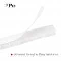 Uxcell Weather Stripping Brush 33ft L X 0 28 W 24 H Self-adhesive Seal Weatherstrip Sweep White For Door Window 2pcs Total 66ft