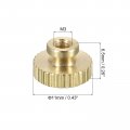 Uxcell Knurled Thumb Nuts 3pcs M3 X D11mm H6 5mm Brass High Head Through Hole With Collar Round Knobs Fasteners For 3d Printer