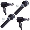 4pc Front Lower Ball Joint And Outer Tie Rod End Kit For Nissan Quest 1999 2002 Mercury Villager Es3200rl K8647 