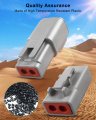 2 Pin Way Dtp Series Connector 14- Awg 25a Waterproof Electrical Plug With Size 12 Solid 2 Set