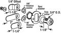 Prime-line Products U 11088 Drawer Cabinet Lock 3 4 In Outside Diameter Of Shaft Diecast Housing Classic Bronze Cams