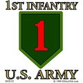 U S Army 1st Infantry Division Sticker 3-1 4 X3-1 2 