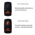 Bacautoparts Orange Backlit Rocker Switch 5pin On-off Laser Etched Toggle For Car Marine Boat Dashboarda Air Compressor