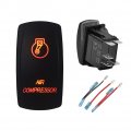 Bacautoparts Orange Backlit Rocker Switch 5pin On-off Laser Etched Toggle For Car Marine Boat Dashboarda Air Compressor