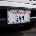 Black And White Dragons Pattern License Plate Tag Frame