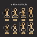 Wuta Solid Brass Trigger Snap Hooks Lobster Clasps Swivel For Straps Bags Belting Leathercraft Heavy Duty Clips