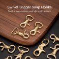 Wuta Solid Brass Trigger Snap Hooks Lobster Clasps Swivel For Straps Bags Belting Leathercraft Heavy Duty Clips