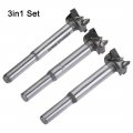 Uxcell Forstner Wood Boring Drill Bits 19mm 20mm 21mm Dia Hole Saw Carbide Alloy Steel Tip Round Shank Cutting For Hinge