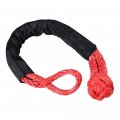 2x Red Blue Synthetic Winch Rope Soft Shackle 38 000lbs Towing Straps Wll 7 5 Tons