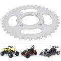 Tissting 37 Tooth Rear Sprocket 420 Chains 4 Holes Silver Steel Chain For 50cc-125cc Go Kart Atv Trike Motorcycle Dirt Pit Bike