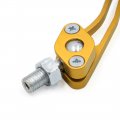 Uxcell Gold Tone 8mm 10mm Thread Dia Adjustable Rearview Mirror For Motorcycle Motorbike