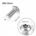 Uxcell M8x16mm Torx Security Machine Screw 20pcs Pan Head Screws Inside Column With T40 L-type Wrench 304 Stainless Steel