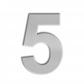 Qt Modern House Number 6 Inch Brushed Stainless Steel Number 5 Five Floating Appearance Easy To Install And Made Of Solid 304 