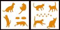 Auto Vynamics Stickerpack-cats-20-gorg Gloss Orange Vinyl Detailed Cats Cat Accessories Sticker Pack Includes Many Different 