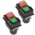 Hqrp 2-pack On-off Magnetic Switch Compatible With Kedu Kjd17 Electric Power Tool Dust Collector Saw Grinder 4-pin 120v Ul