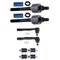 6 Piece Suspension Tie Rod End And Sway Bar Link Kit For Honda Civic Crx 1988 To 1991 Es3331r Es3332r Ev217 K90123 