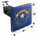 Rustic Distressed Nevada State Flag Tow Trailer Hitch Cover Plug Insert