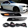 Nslumo Sequential Amber Led Side Marker Lights Compatible W B Mw 5 Series F10 Lci 528i 530i 535i 550i Smoked Lens Dynamic Turn
