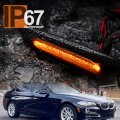 Nslumo Sequential Amber Led Side Marker Lights Compatible W B Mw 5 Series F10 Lci 528i 530i 535i 550i Smoked Lens Dynamic Turn
