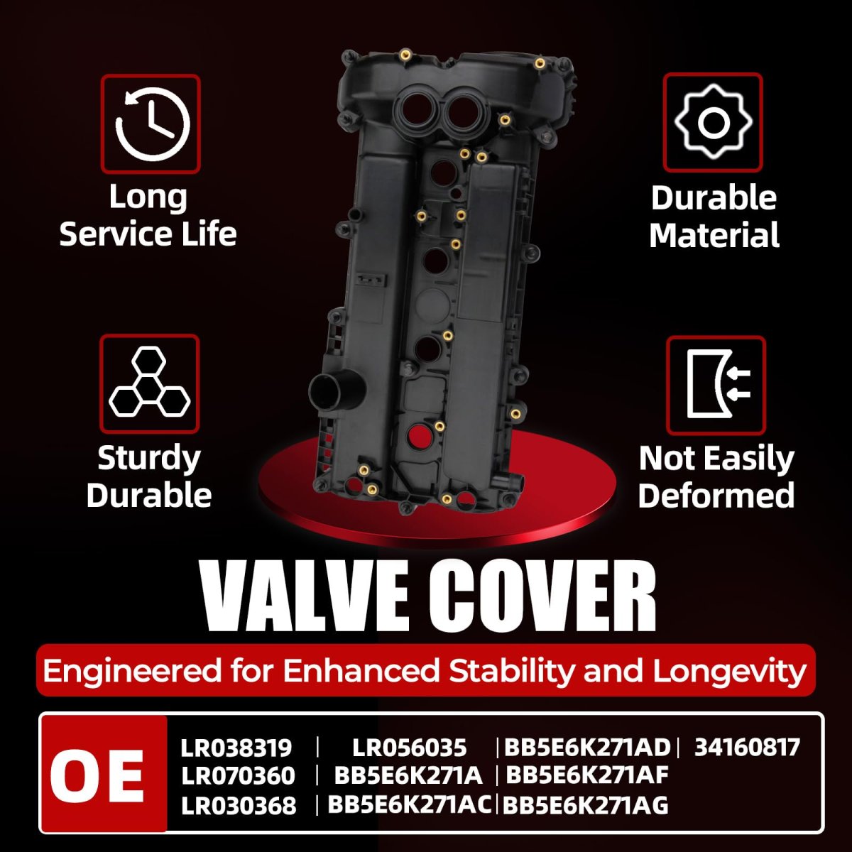 Valve Cover For Land Rover Discovery Sport 2 0l L4 2012-2017 Oe Lr038319 Lr070360 Lr030368 Lr056035 Bb5e6k271a Bb5e6k271ac
