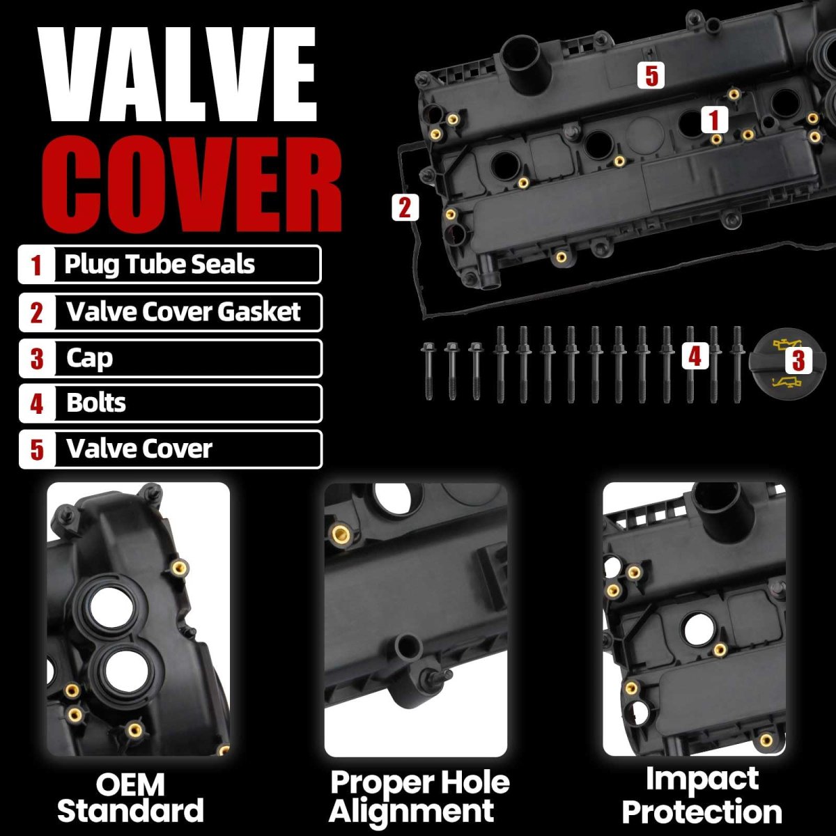 Valve Cover For Land Rover Discovery Sport 2 0l L4 2012-2017 Oe Lr038319 Lr070360 Lr030368 Lr056035 Bb5e6k271a Bb5e6k271ac