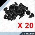 Uxcell 20 Pcs 10mm Hole Retainer Clips Plastic Drive Rivets Flaps Bumper Fender Push For Honda
