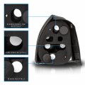 Amerilite 3 Door Taillights Black For Honda Civic Passenger And Driver Side