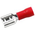 Baomain Female Quick Disconnects Vinyl Insulated Spade Wire Connector Electrical Crimp Terminal 22-16 Awg 6 3mm 1 4 Red 1000pcs 