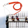 B Baosity Climbing Restraint Lanyard Fall Protection Retractable Rope With Buckle Cord Telescopic Elastic Lanyards For