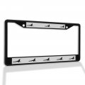 Metal Insert License Plate Frame Komodo Dragon Weatherproof Car Accessories Black 2 Holes Solid 