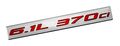 6 1l 370ci Red On Silver Highly Polished Real Aluminum Emblem
