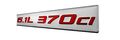 6 1l 370ci Red On Silver Highly Polished Real Aluminum Emblem
