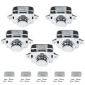 5 Pack Push Button Latch Cabinet Door Catch Keyless Cupboard Locks Silver Marine Lock Knobs For Rv Yachts Motorhome Camper 